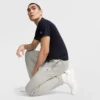Lightweight Lounge Pants, Cinched Hem, C Logo